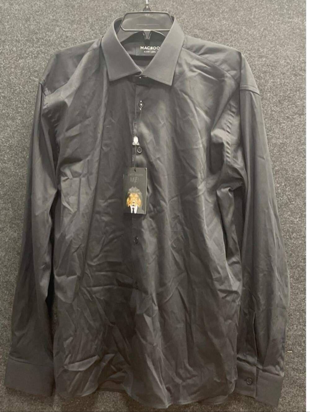 Maceoo Black Label Men's Black Lightweight Button-Up Shirt Jacket